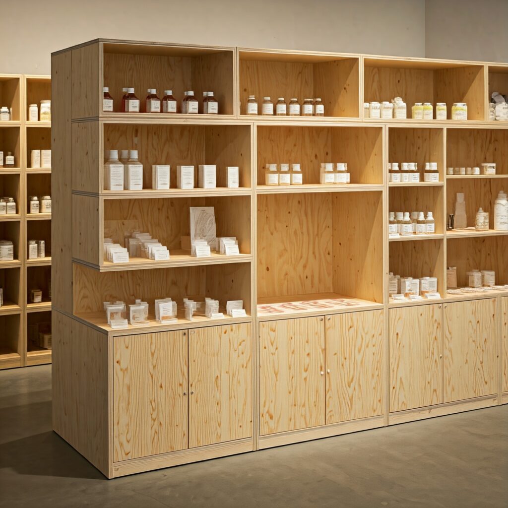plywood shelving units