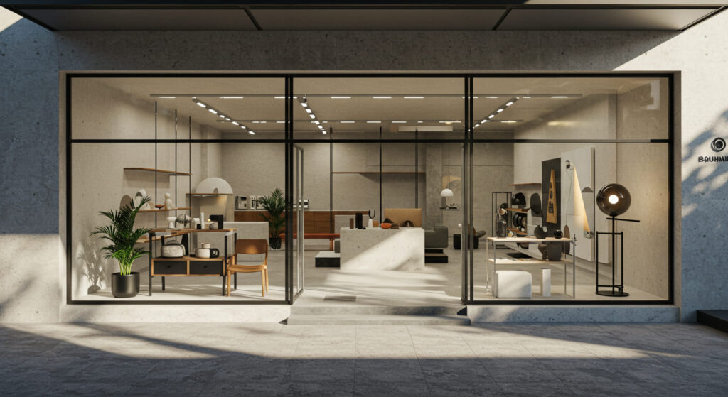 Bauhaus style store