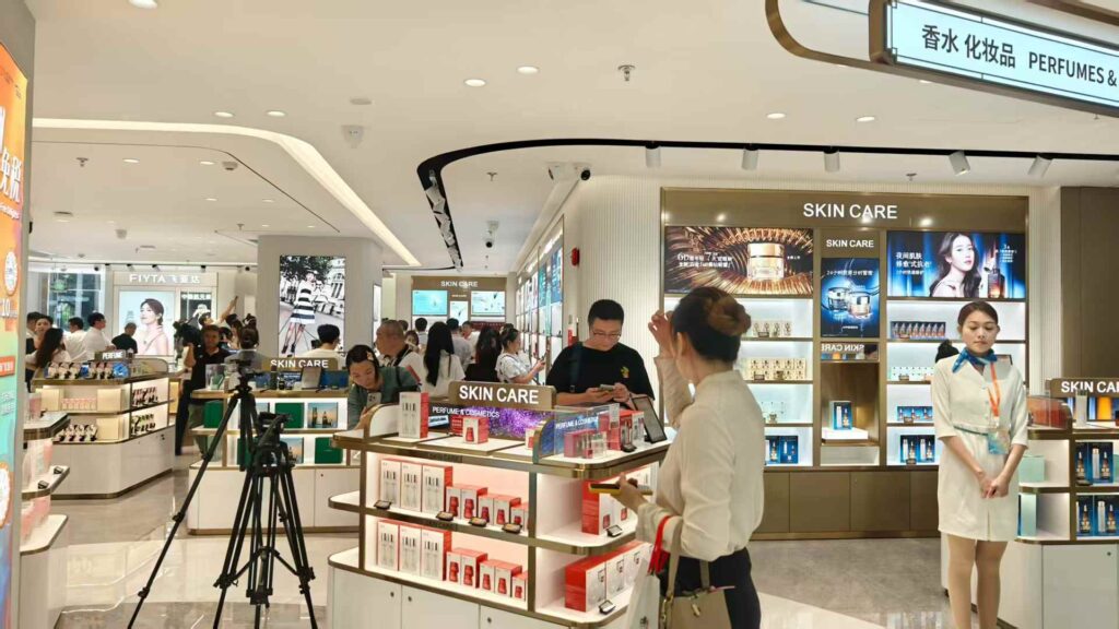 GuangZhou Downtown shop interior. Skin care area