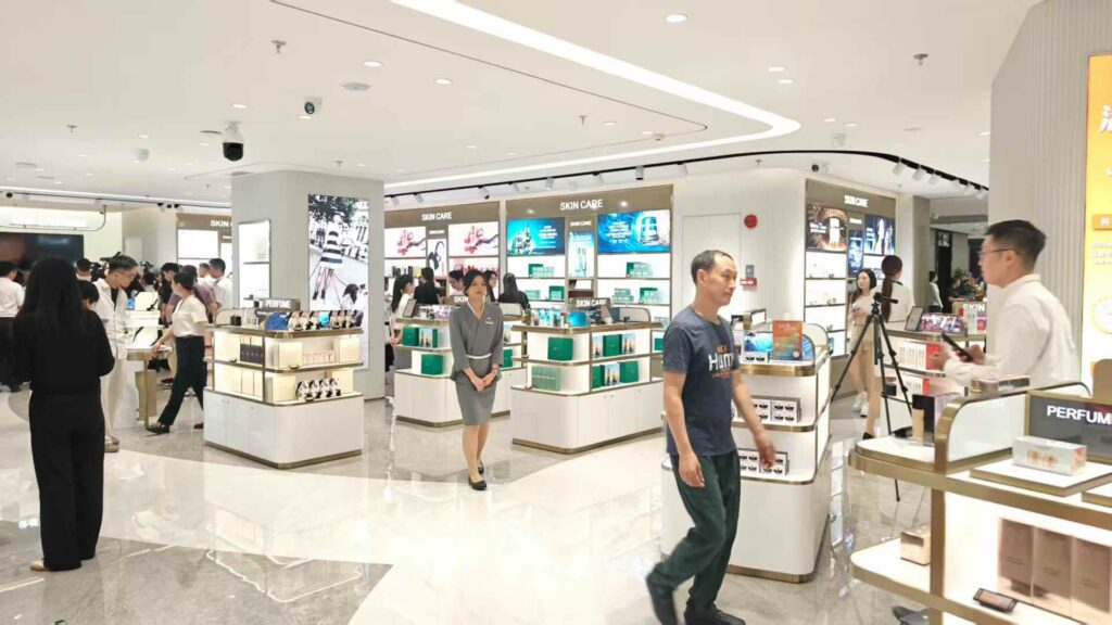 GuangZhou Downtown shop interior. Skin care area