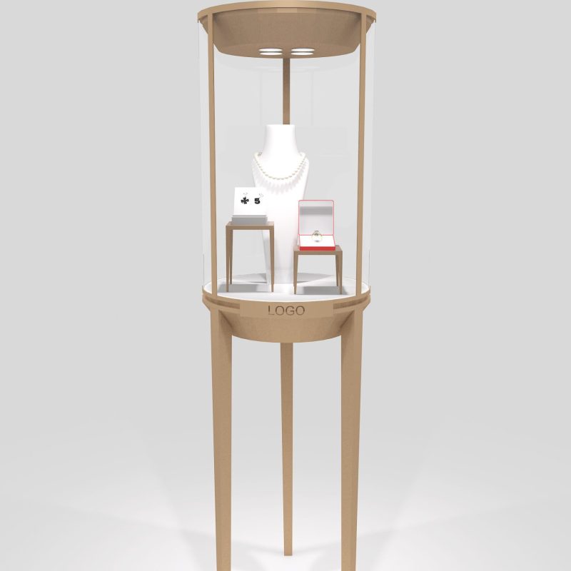 Round Stainless Steel Top Lighting Tower Showcase1