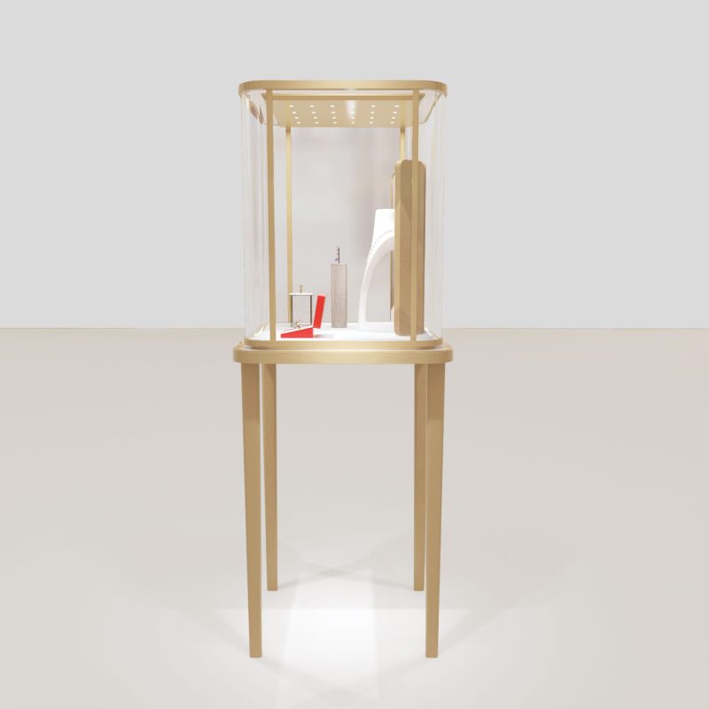 Square Stainless Steel Border-radius Tower Showcase2