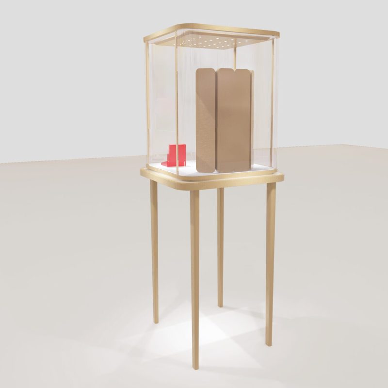 Square Stainless Steel Border-radius Tower Showcase3